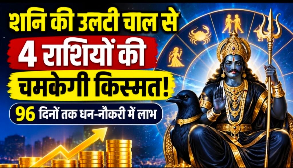 शनि की उलटी चाल से 4 राशियों की चमकेगी किस्मत! 96 दिनों तक धन-नौकरी में लाभ के योग