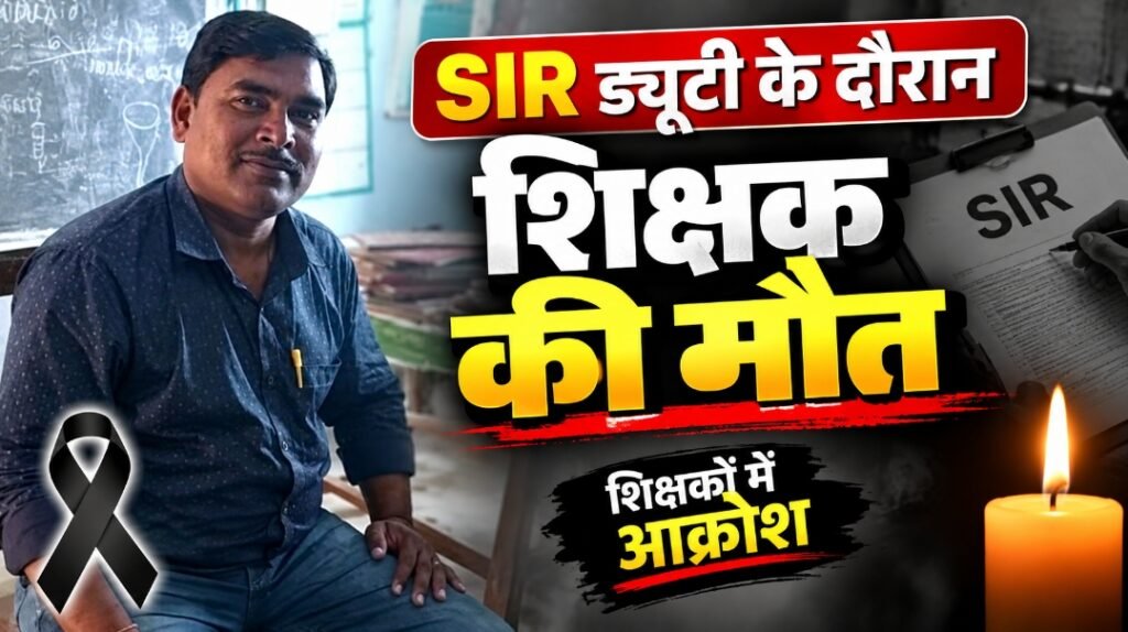 SIR ड्यूटी के दौरान शिक्षक नील मोहन माईती की मौत, शिक्षकों में आक्रोश; हार्ट अटैक की आशंका