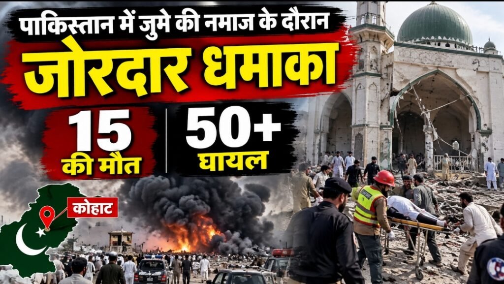 पाकिस्तान में जुमे की नमाज के दौरान बड़ा धमाका, 15 की मौत; 50 से ज्यादा घायल