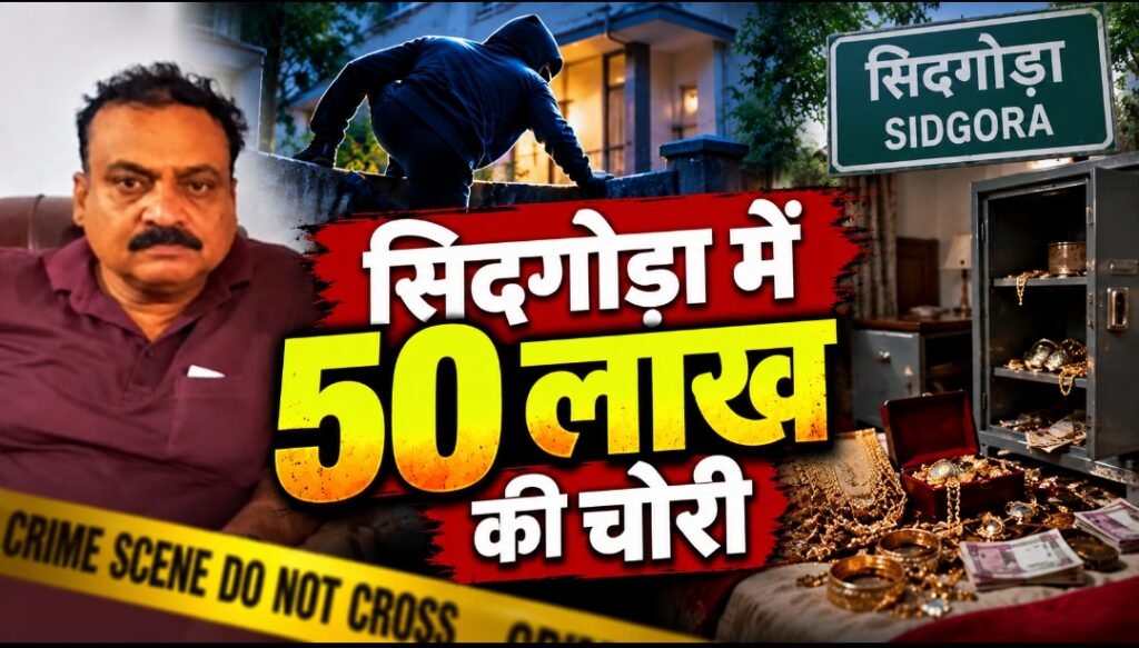 पीछे की दीवार फांदी, ताला तोड़ा और अलमारी साफ… सिदगोड़ा में 50 लाख की चोरी