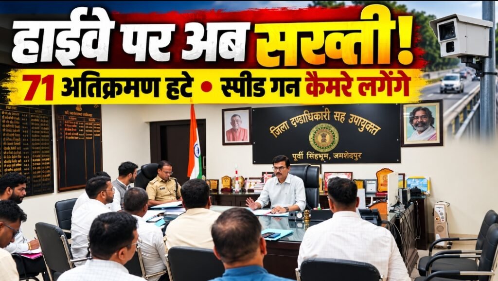 पारडीह से बालिगुमा तक हाईवे पर अब नहीं चलेगी मनमानी! 71 अतिक्रमण हटे, अवैध पार्किंग पर सख्ती; स्पीड गन कैमरे भी लगेंगे