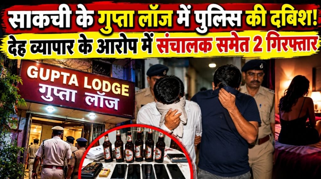 साकची के गुप्ता लॉज में पुलिस की दबिश! देह व्यापार के आरोप में संचालक समेत 2 गिरफ्तार