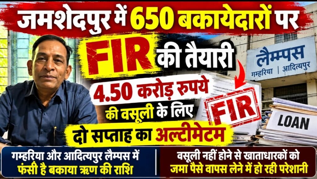 जमशेदपुर में 650 बकायेदारों पर FIR की तैयारी, 4.50 करोड़ रुपये की वसूली के लिए दो सप्ताह का अल्टीमेटम